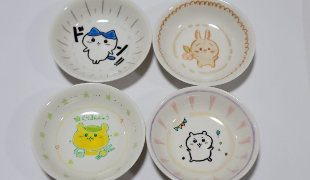 らくやきマーカーで描いたオリジナル食器